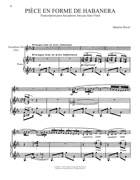  Piece En Forme De Habanera Violon Et Piano by Maurice Ravel